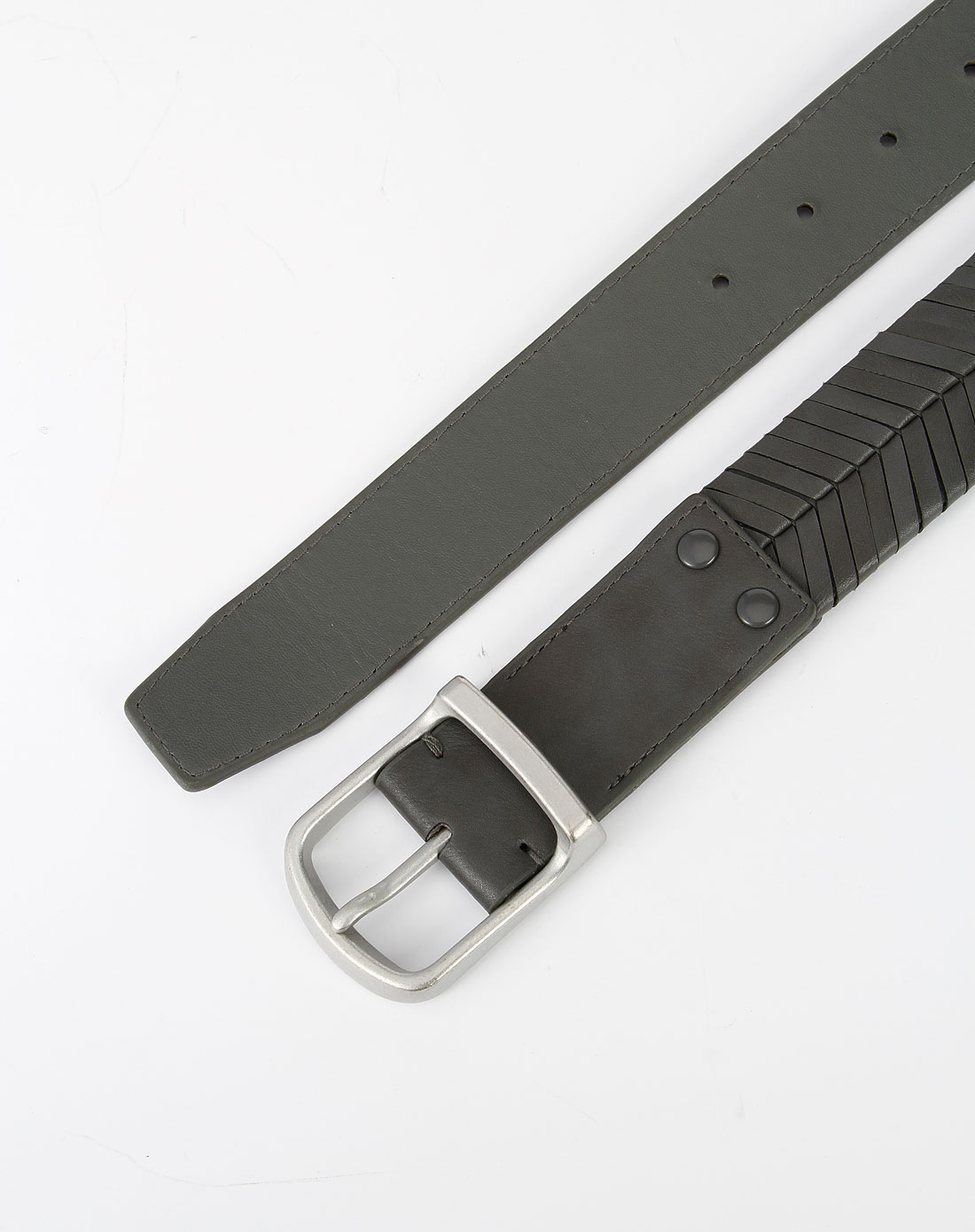 堡狮龙bossini-男装专场-灰色压纹休闲腰带