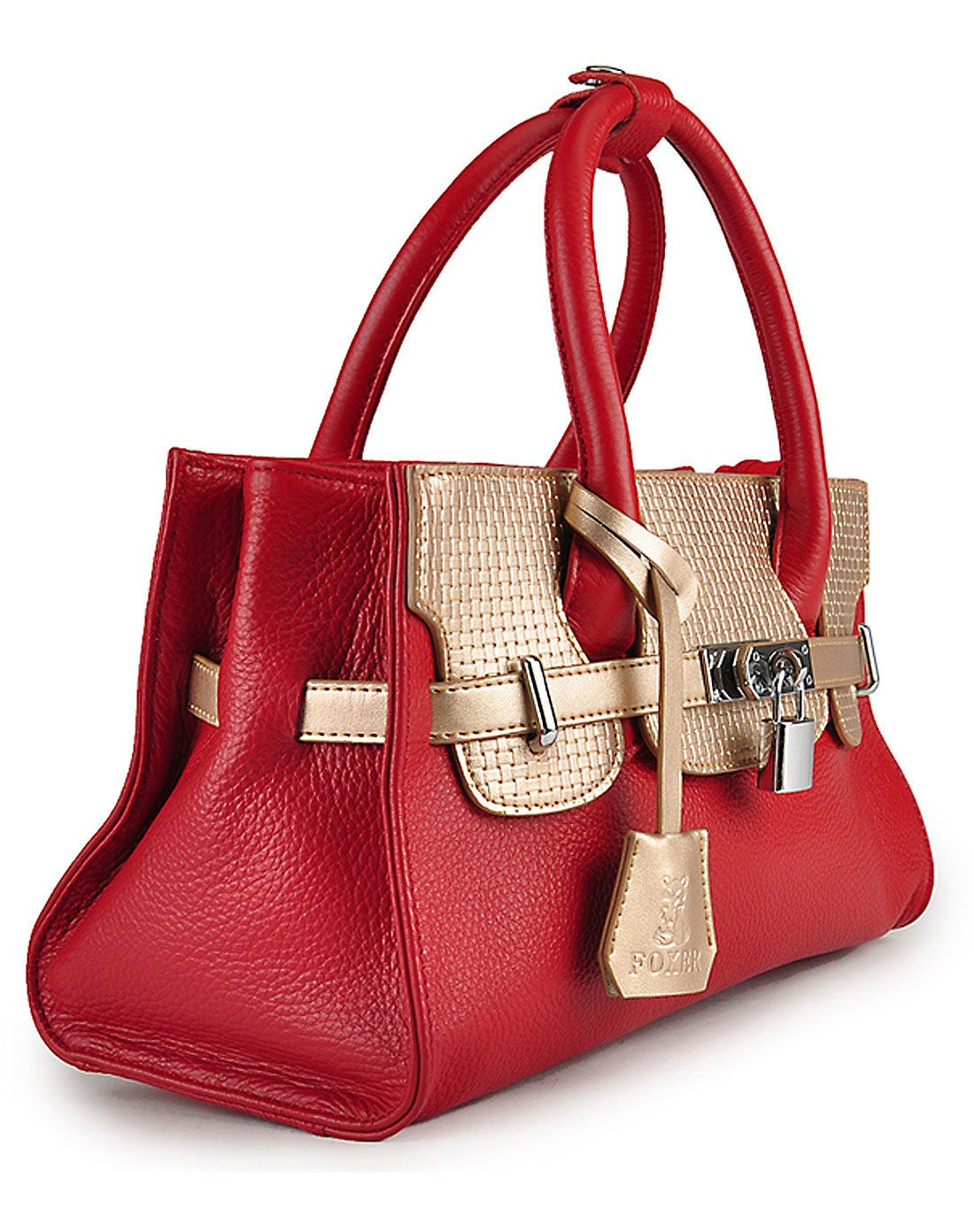 金狐狸foxer女包皮具专场女款金狐狸光面牛皮手提包