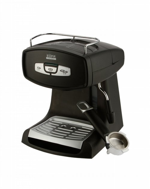 灿坤eupa电器专场黑色电子式泵浦高压咖啡机1.2l
