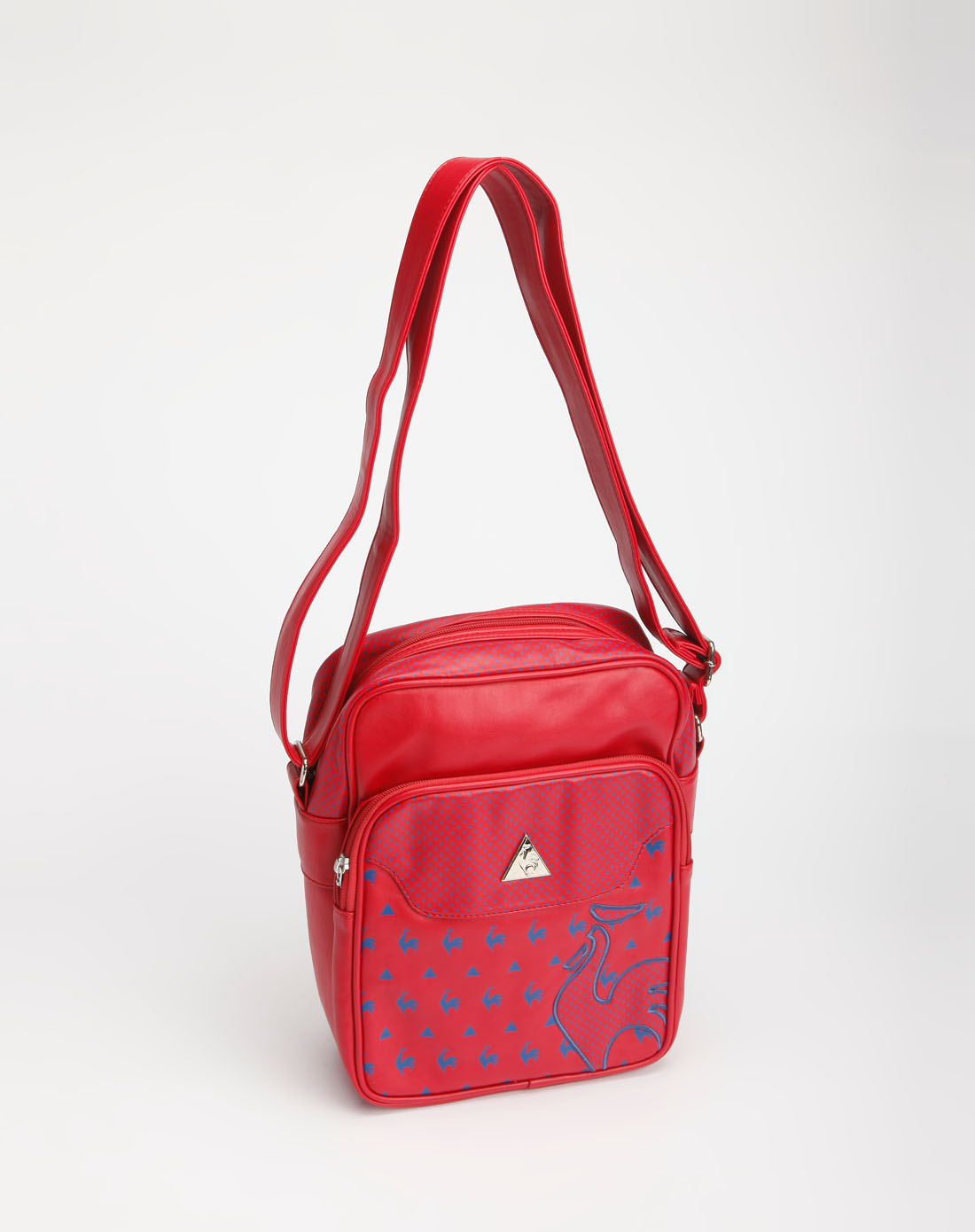 乐卡克lecoqsportif中性红色印花单肩包