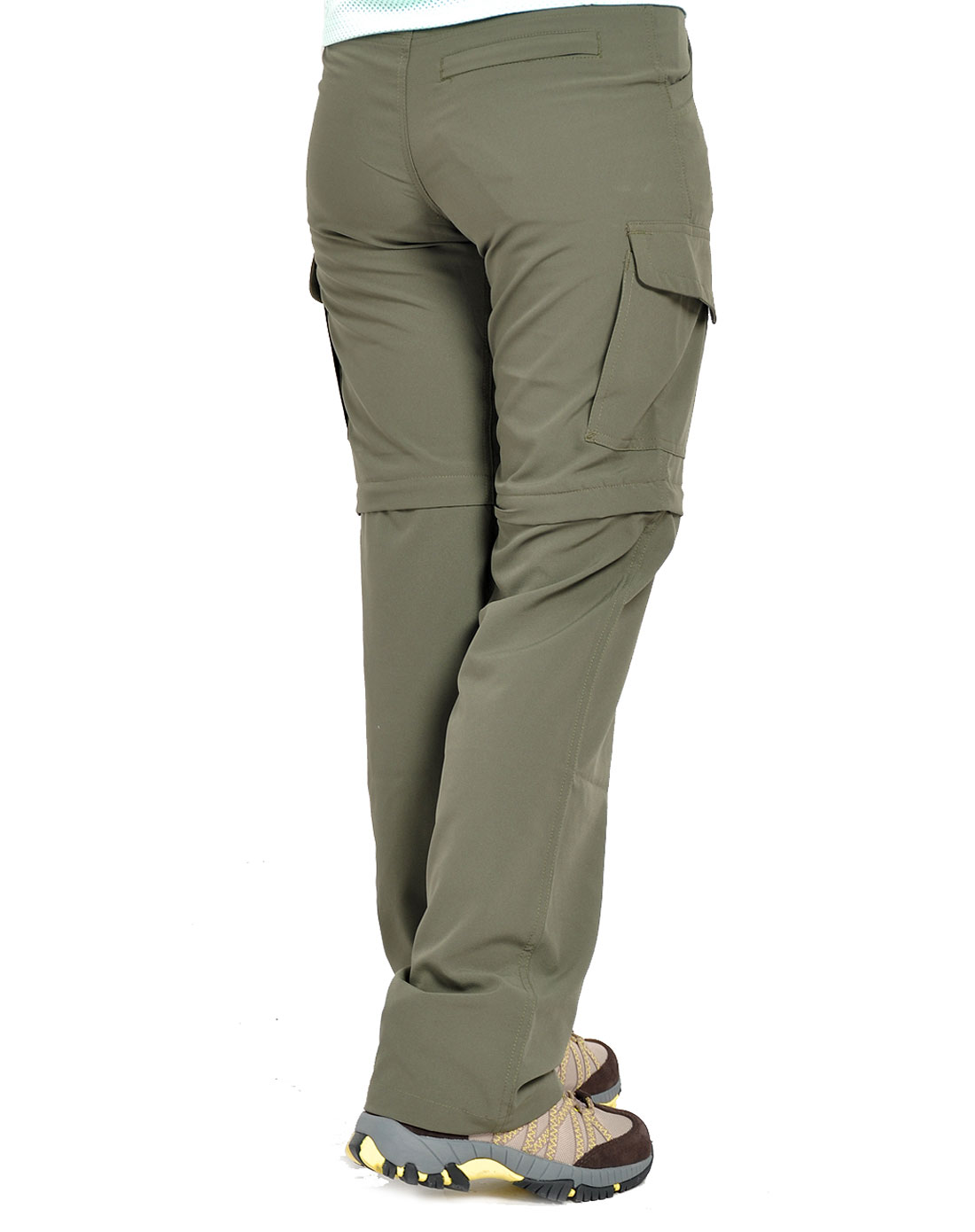 女款军绿色户外弹力速干裤