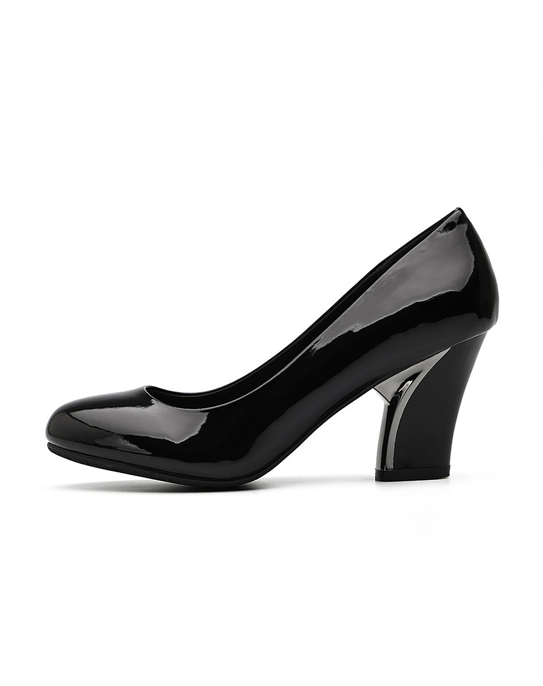 卓诗尼josiny女鞋专场女款简约舒适粗跟工作鞋方跟中跟黑色单鞋