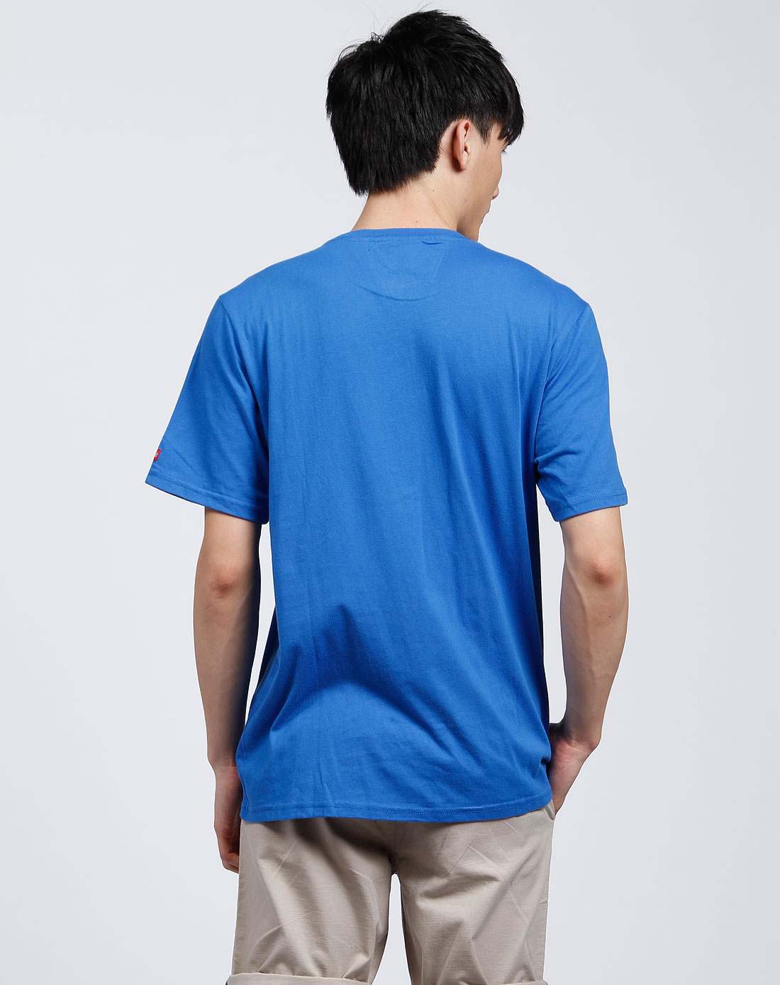 帝客dickies男深蓝色绣字短袖休闲t恤