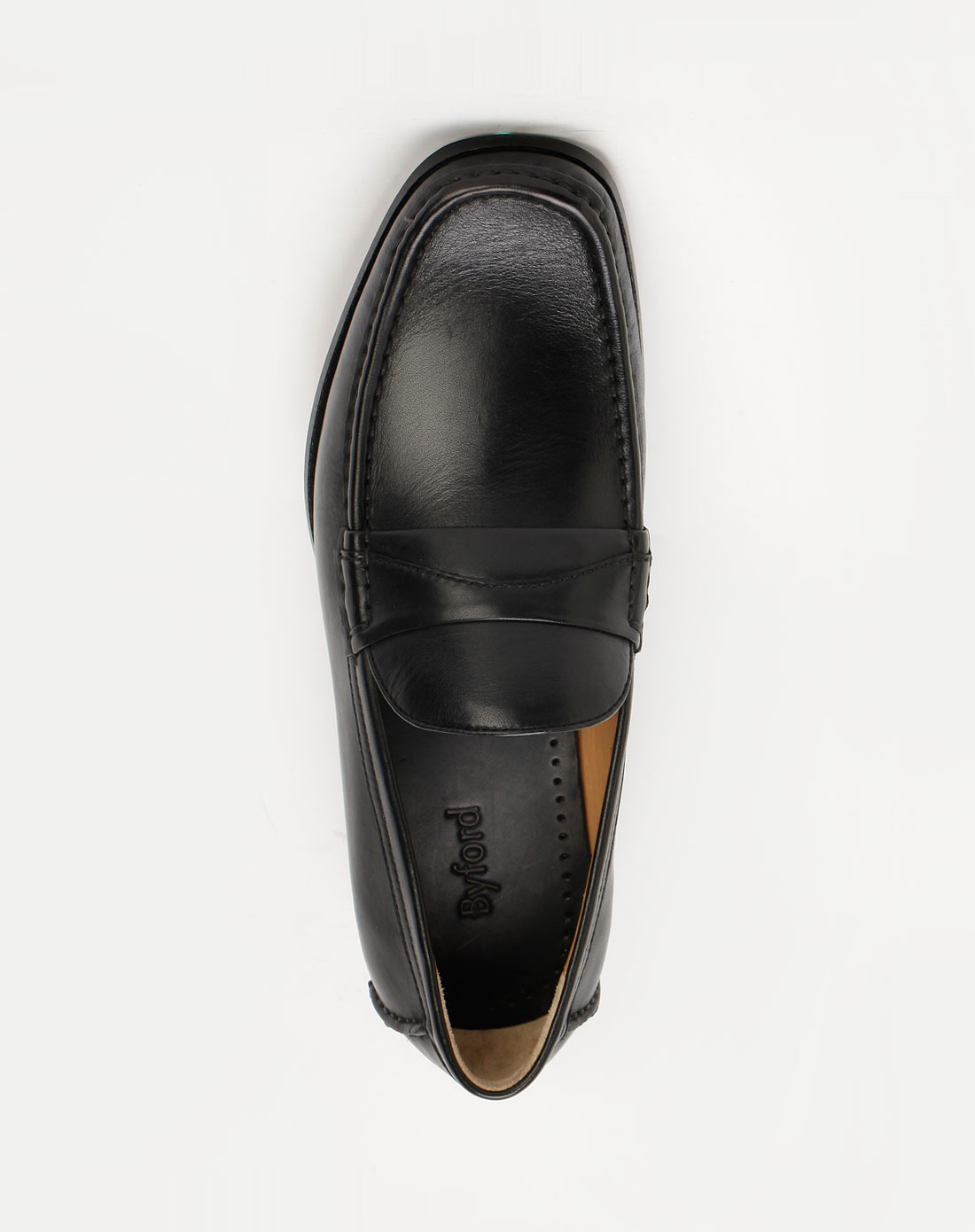 男士鞋,皮具品牌库存专场byford 黑色亮面方头时尚牛皮鞋