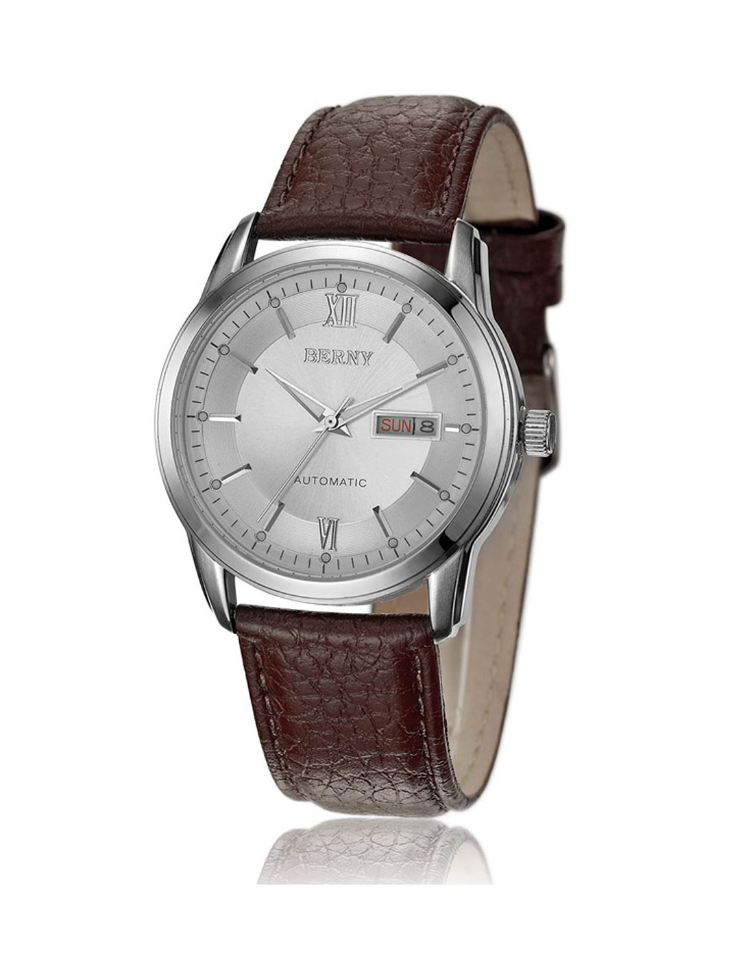 伯尼berny手表专场berny机械表am025m-s-b白面男表