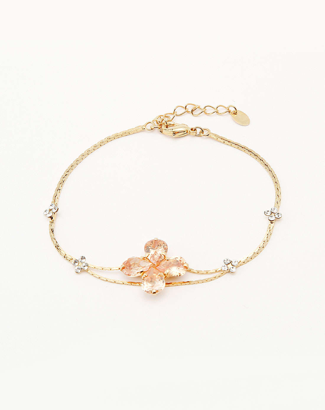 饰品库存专场新光饰品 金色四瓣花时尚手链