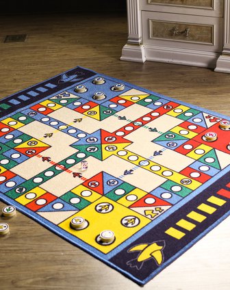 多色飞行棋游戏毯