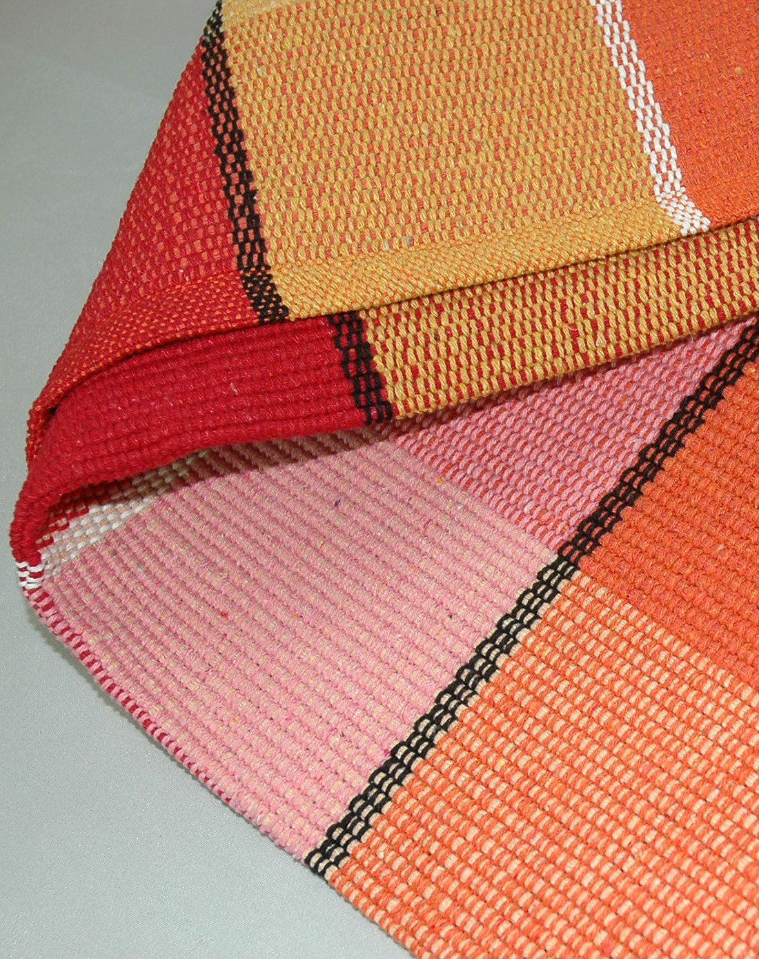 纯棉手工编织地垫脚垫60*90cm