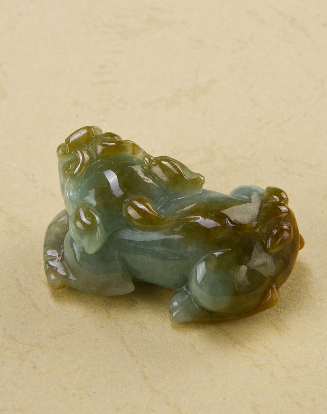 [ 宝珂 ] 天然翡翠a货手工雕刻带红翡貔貅(配证书)