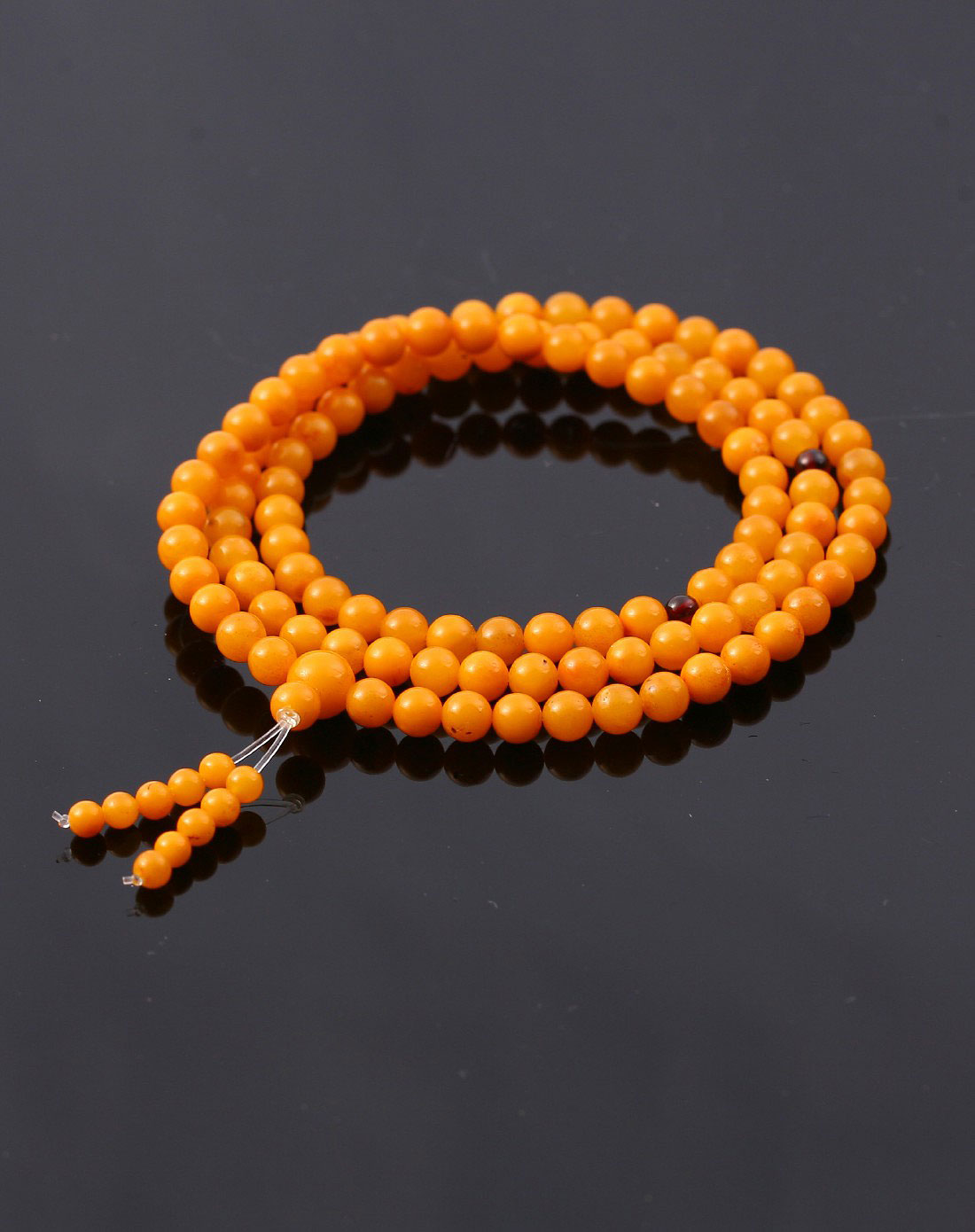 108佛珠 祈福保健珠串老蜜蜡佛珠链(带证书)