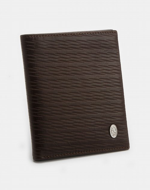 马萨克marshal男款深啡色横条纹商务钱包