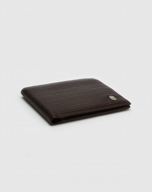 马萨克marshal男款深啡色横条纹个性钱包