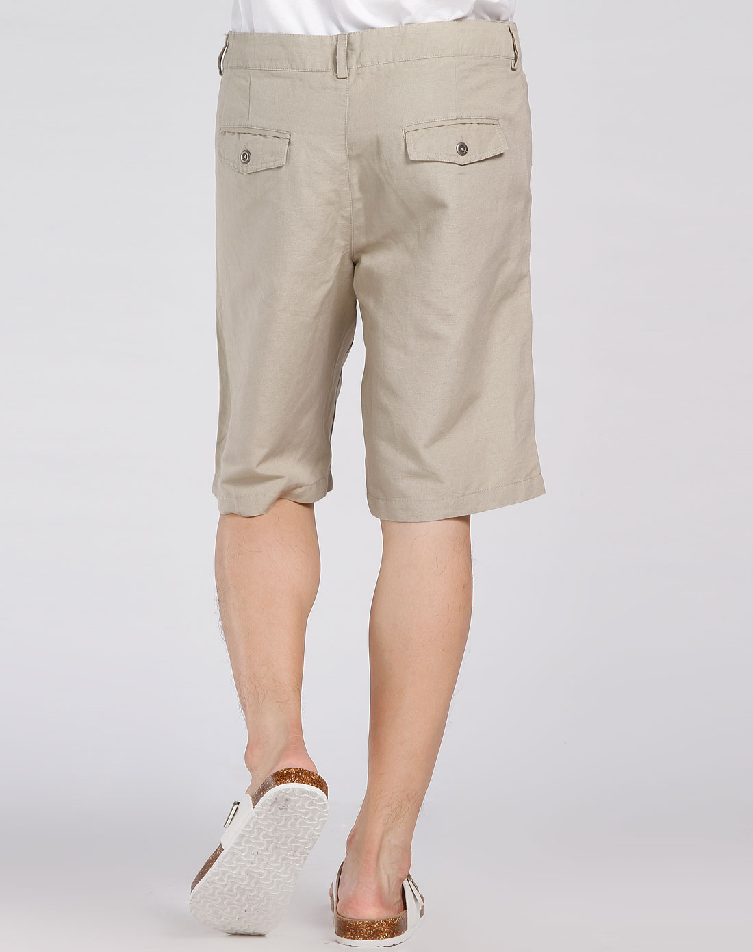 asobio-男士专场卡其色休闲短裤