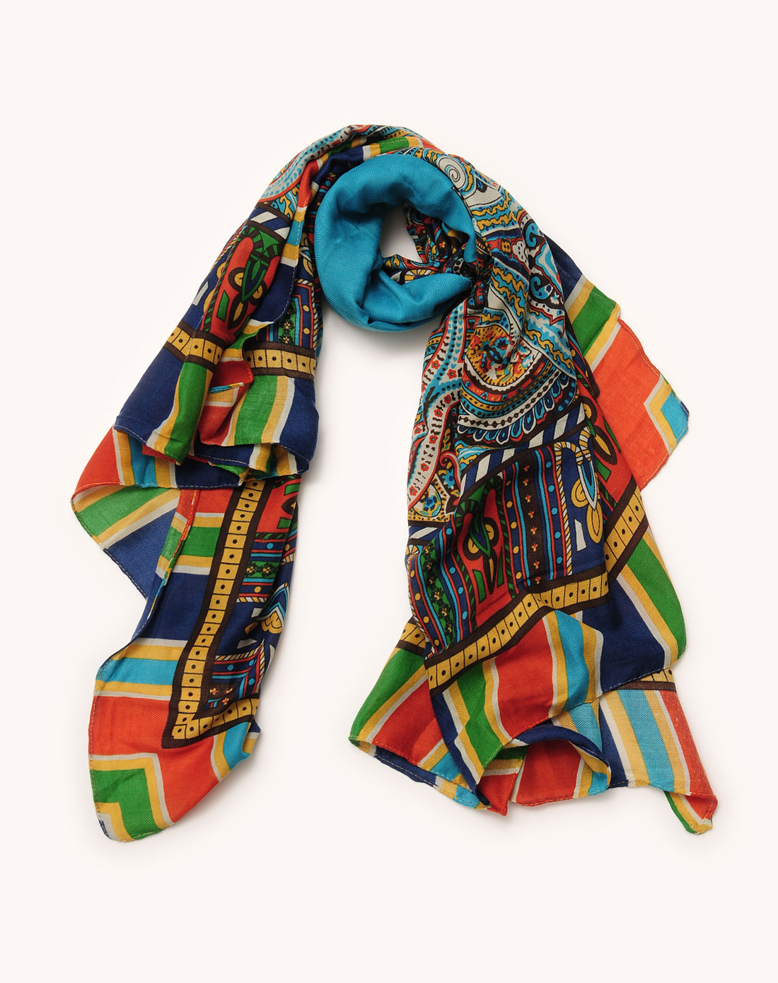 > 女款彩色民族复古围巾