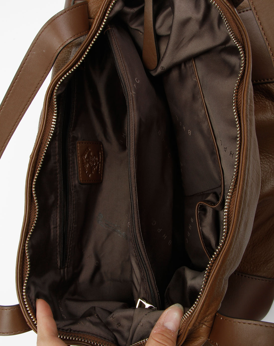 比华利保罗-女包专场棕色时尚真皮手挽包2