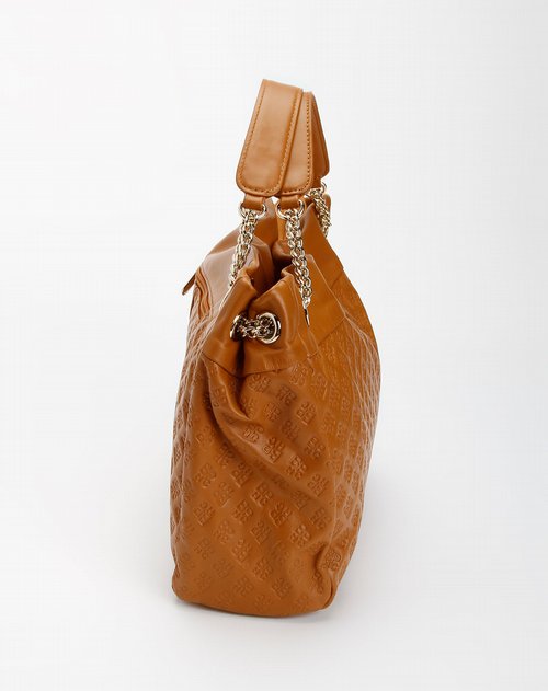 比华利保罗-女包专场杏色印图时尚手拎包