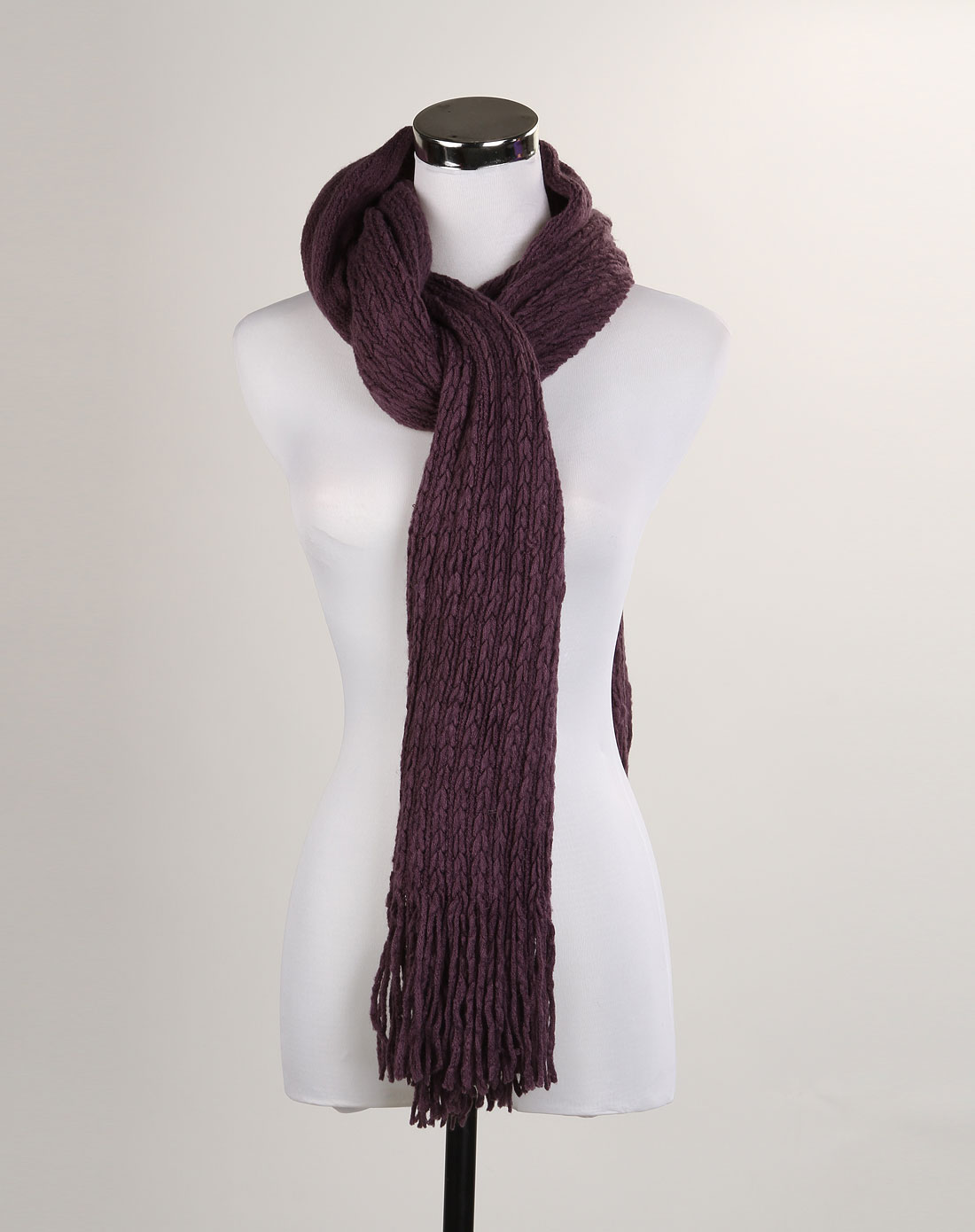 紫色麦穗围巾