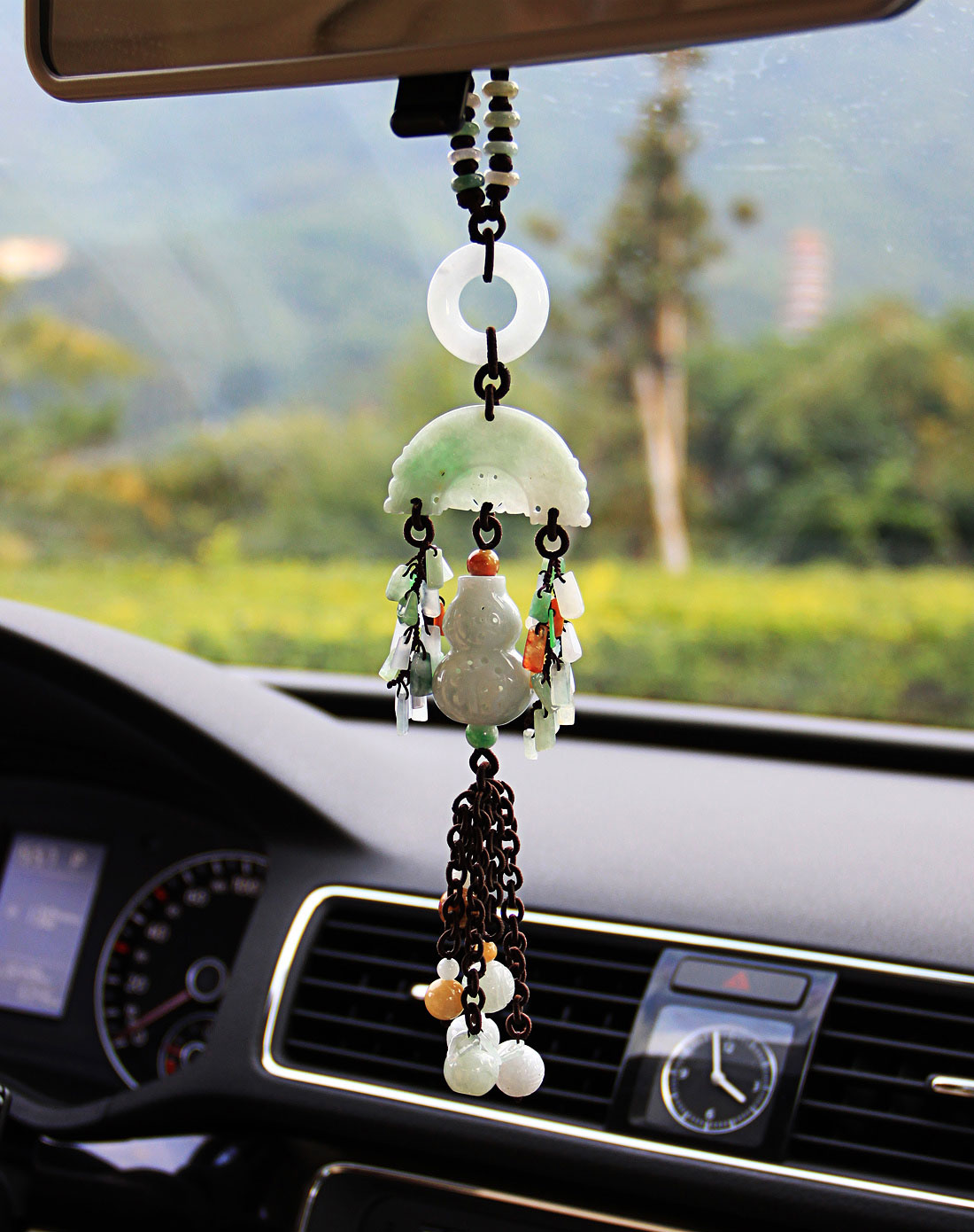 佰色传情 / 天然a货翡翠车挂包挂bfc006附证书