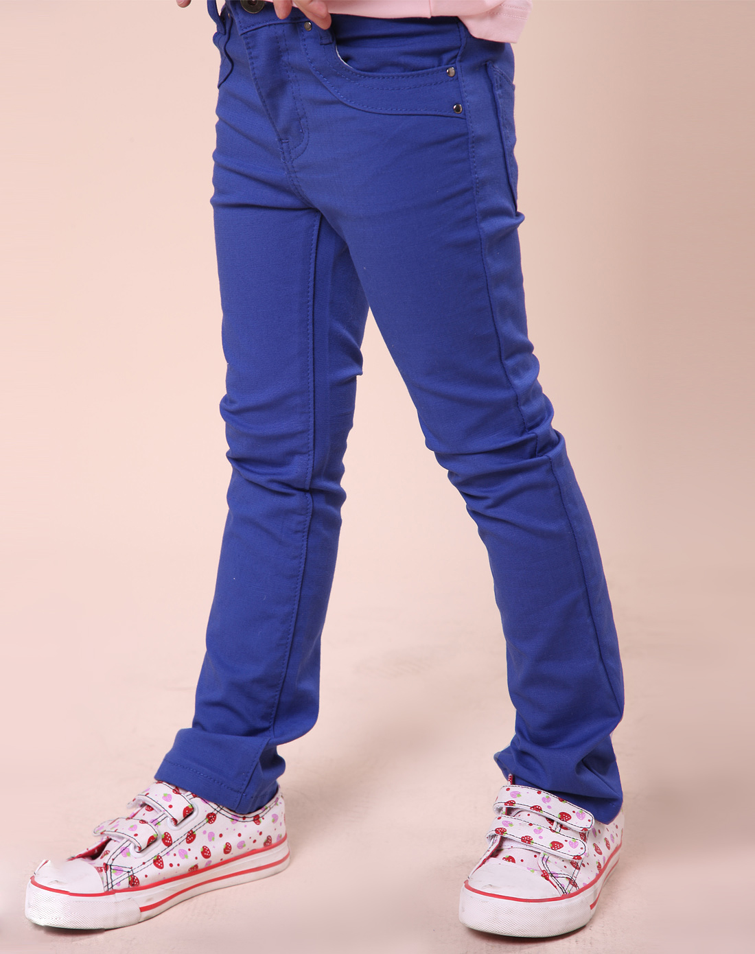 [ 艾伊宝 ] 女童蓝色休闲裤