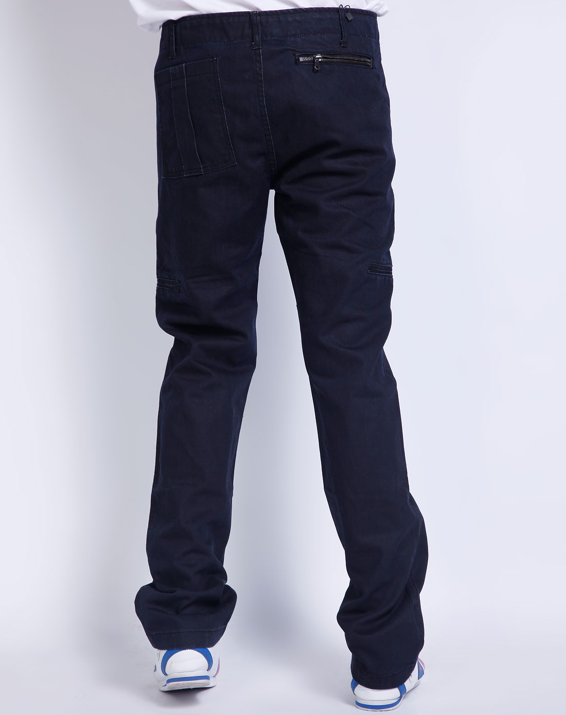 优衣派uip-男装专场男款蓝黑色简约时尚牛仔长裤