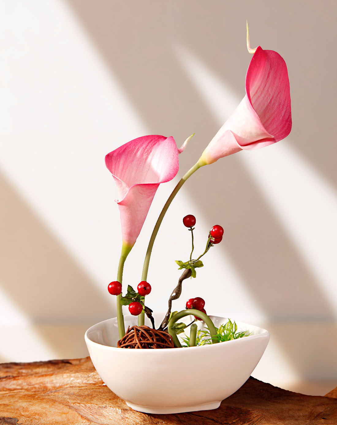 迷你粉色马蹄莲红点