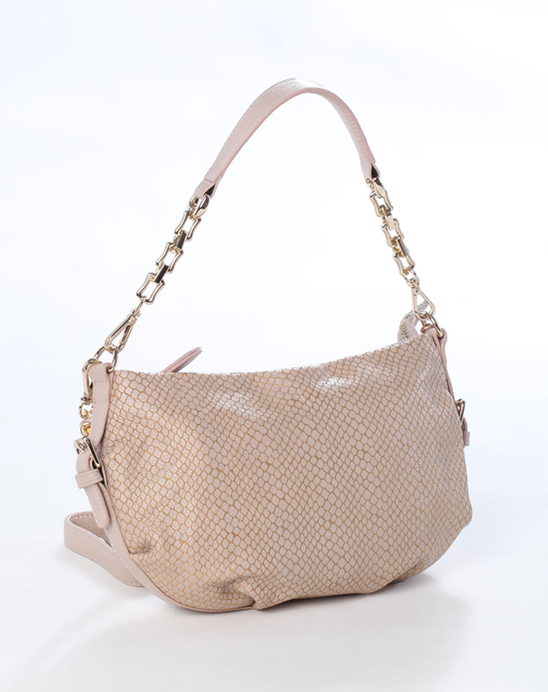 宾尼亚banlear-女士浅杏色格纹两用手袋