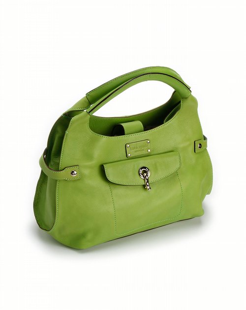 kate spade女款青苹果绿色手提包