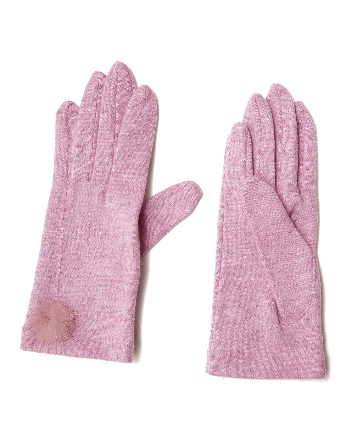 女款粉色时尚手套