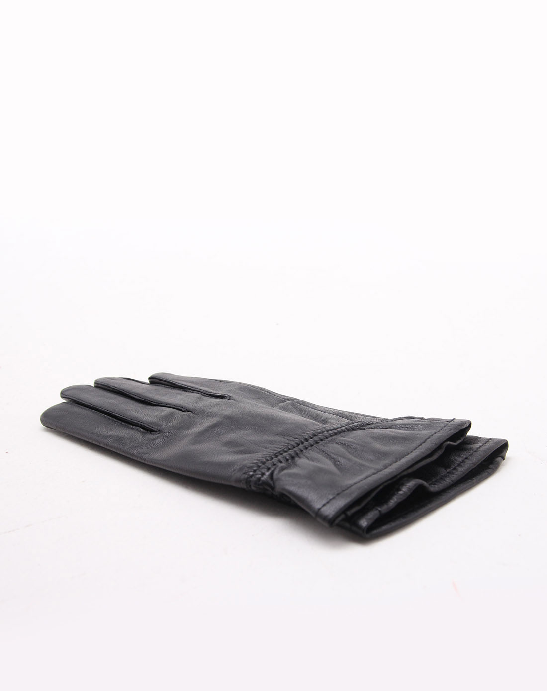 时尚羊皮黑色单手套