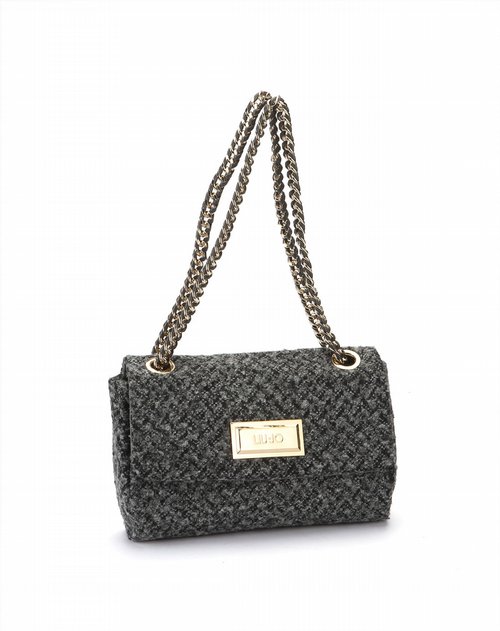 liujo包包女款时尚绒面斜挎包灰色