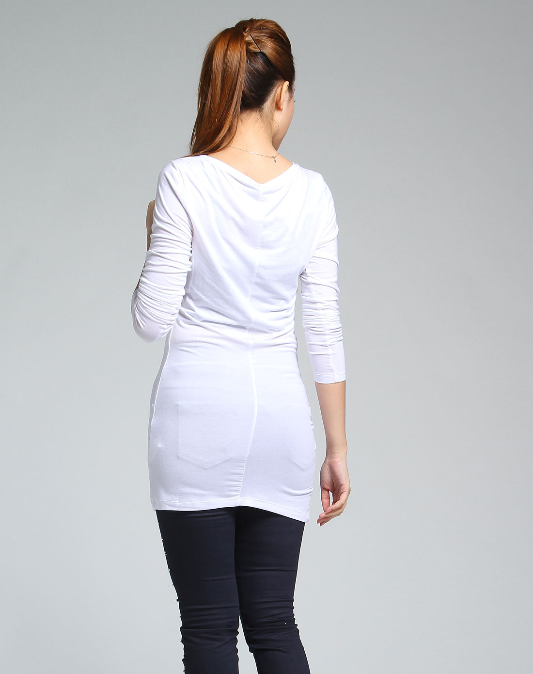 摩高mogao漂白色卡通印花长袖t恤18543111漂白_唯品会