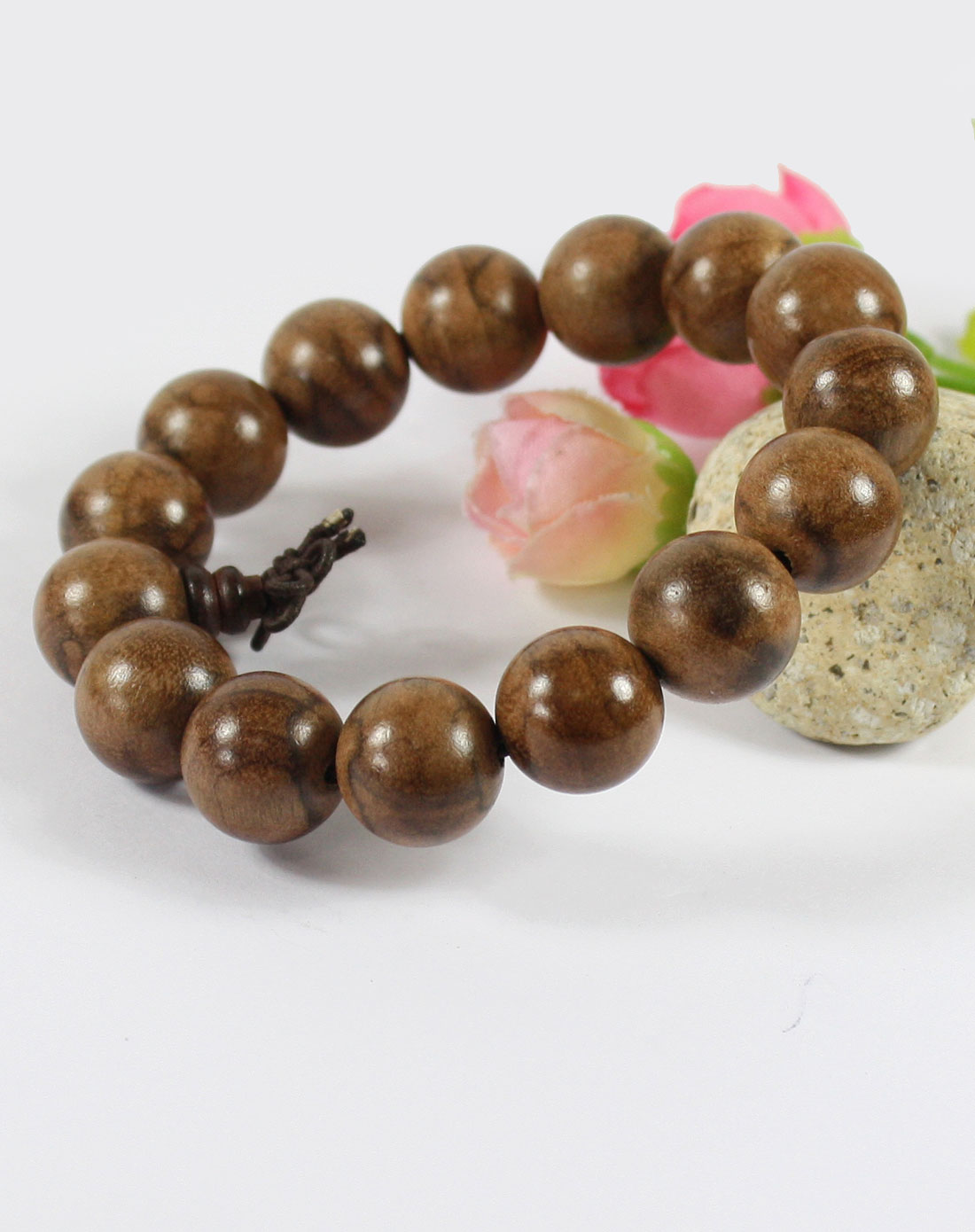天然越南老檀沉香佛珠手链16mm