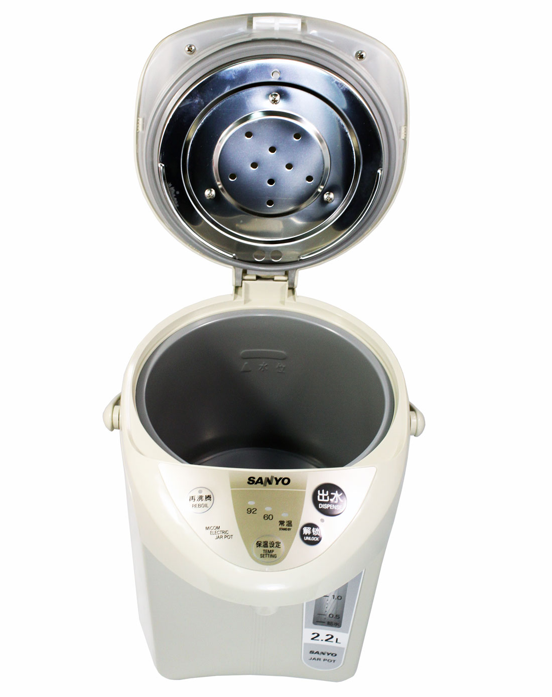 爱仕达&三洋电器三洋sanyo米灰色电子式电热水瓶u-jh122mp_唯品会