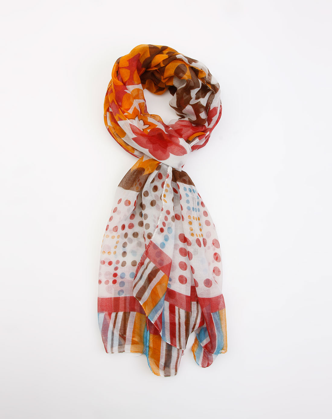 tsk彩色圆点围巾