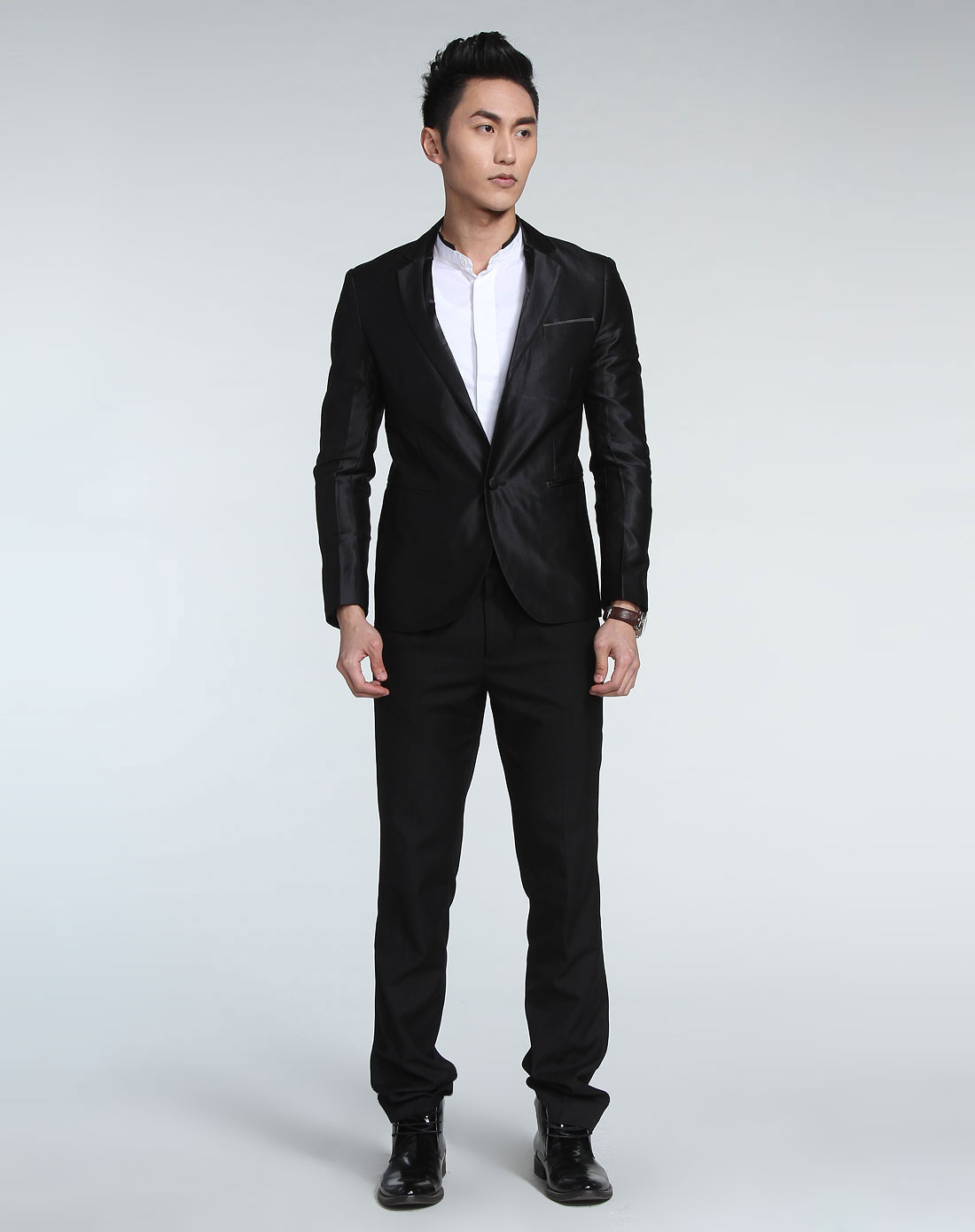 艾夫斯男款专场黑色西服21031141005901_唯品会