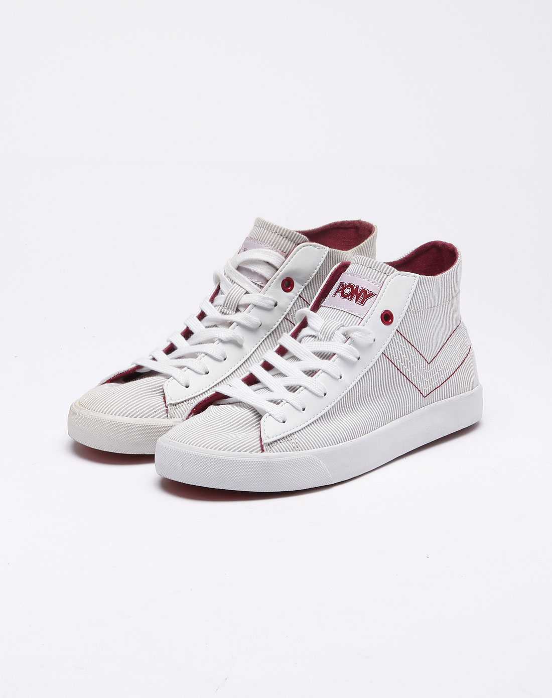 [ pony ] 灰白色条纹硫化鞋