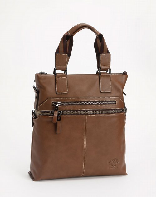 箱包库存专场比华利保罗 啡色时尚手拎包4