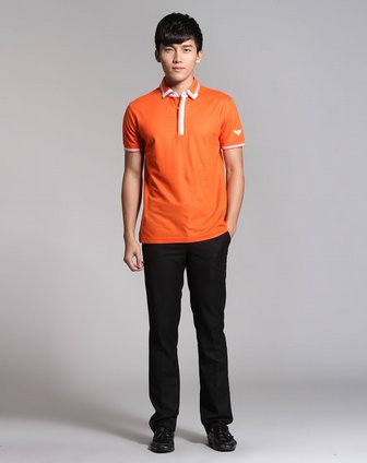 [ 1828collection ] 橙色青春百搭短袖polo衫