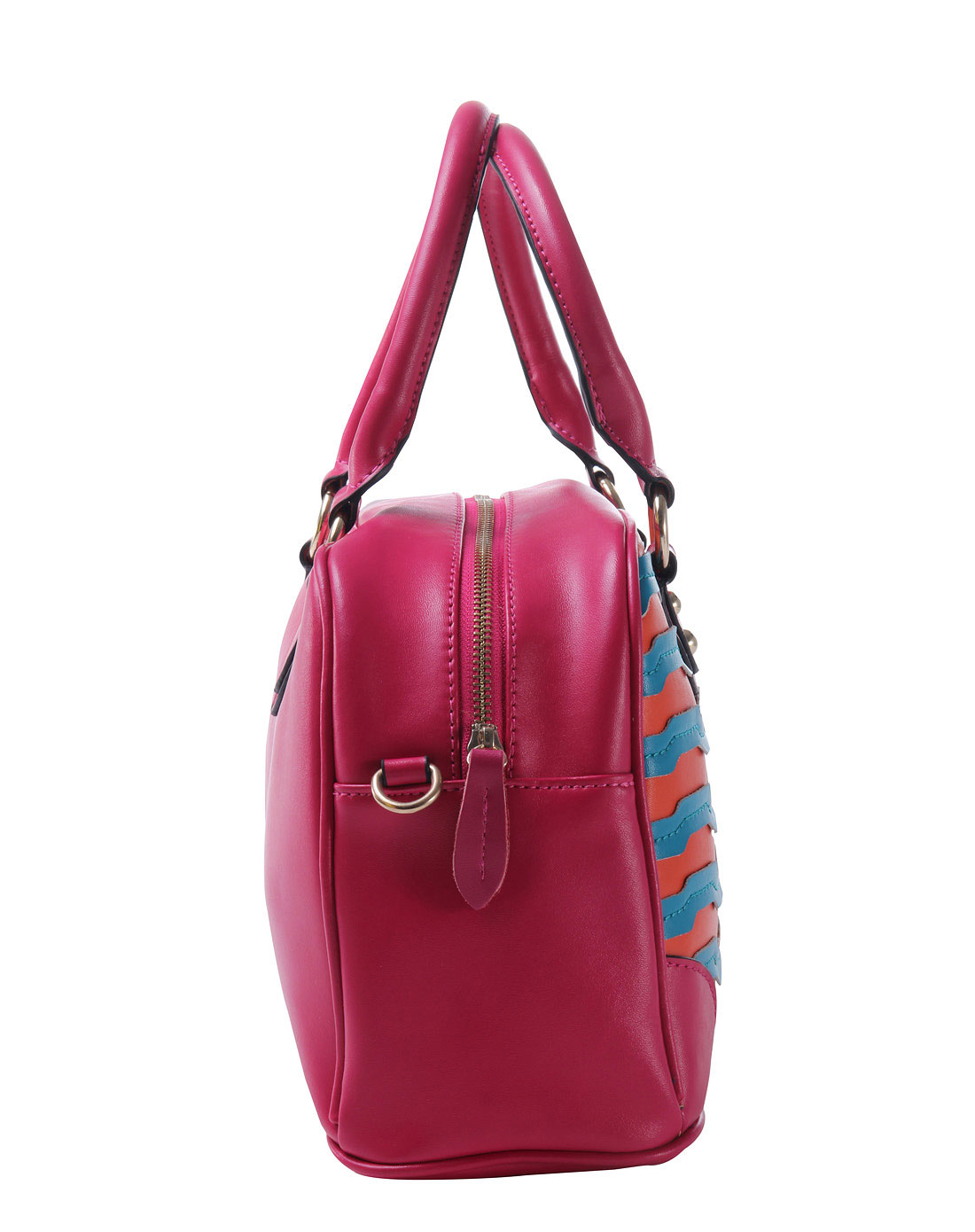 黑桃皇后queen spade休闲女式玫红色牛皮包q0639_唯品会