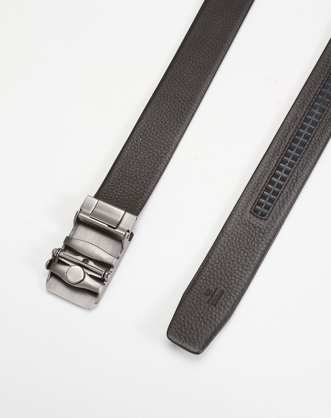 [ 宾度 ] 男款咖啡色休闲自动扣皮带