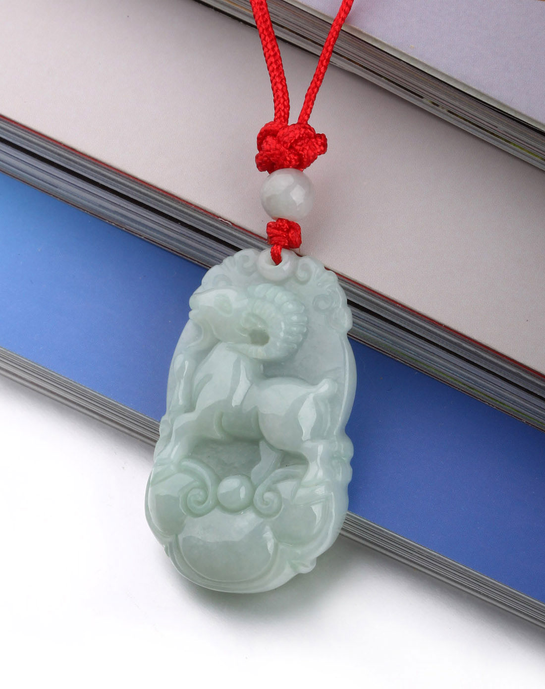 佰色传情天然a货翡翠十二生肖吊坠-羊(附质检证书)