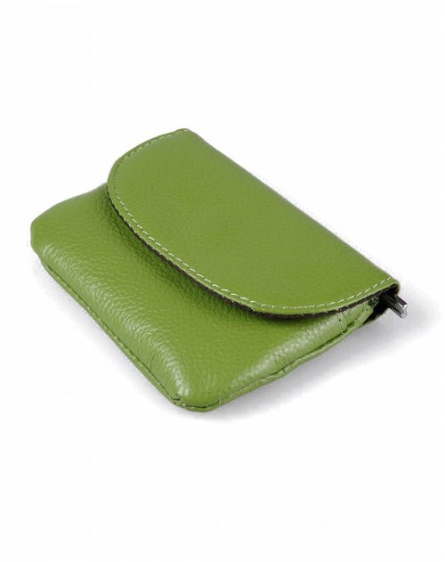 欧莉典雅olityna女士皮具专场女款绿色韩版小巧零钱包