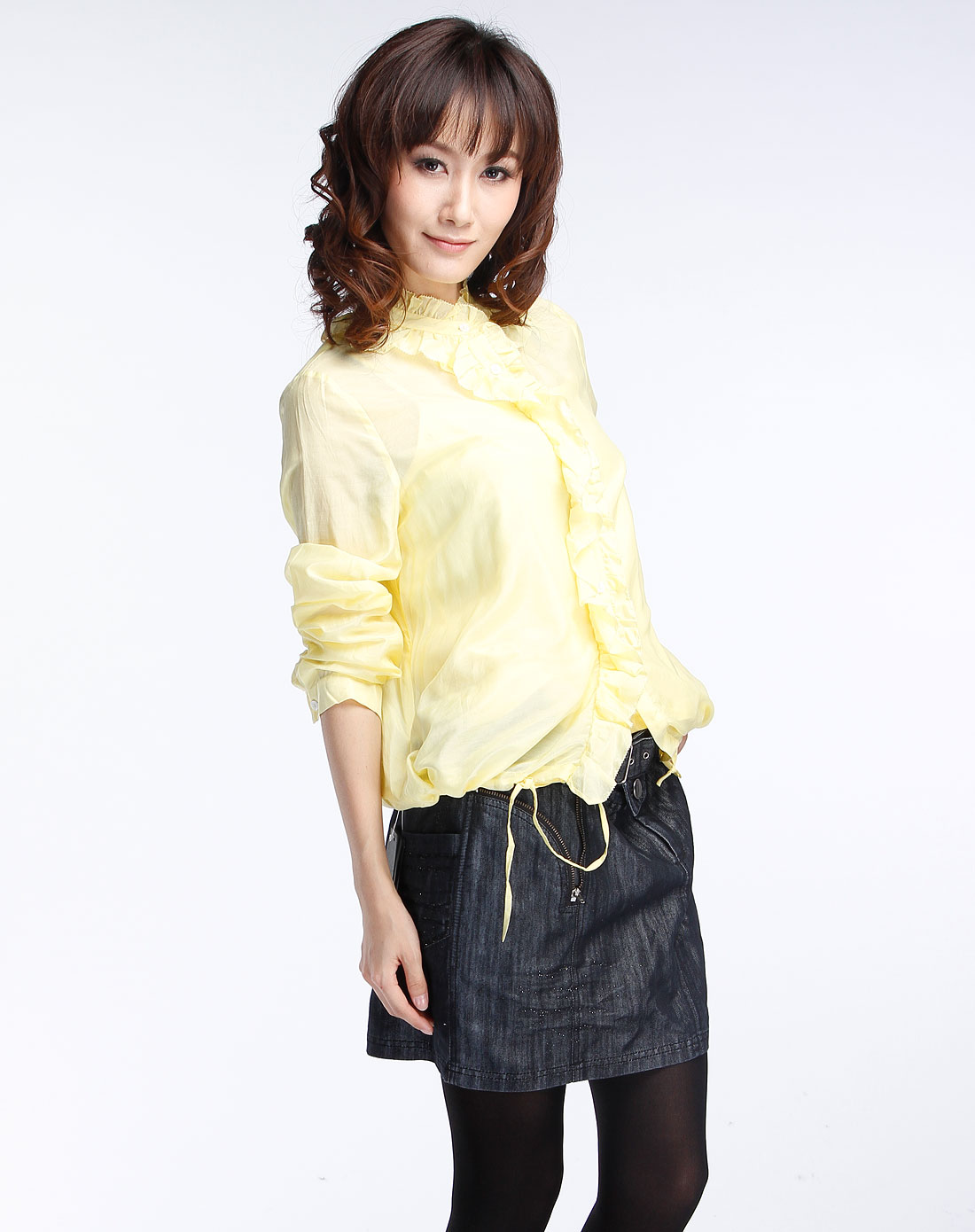 fairyfair浅黄色长袖时尚两件套