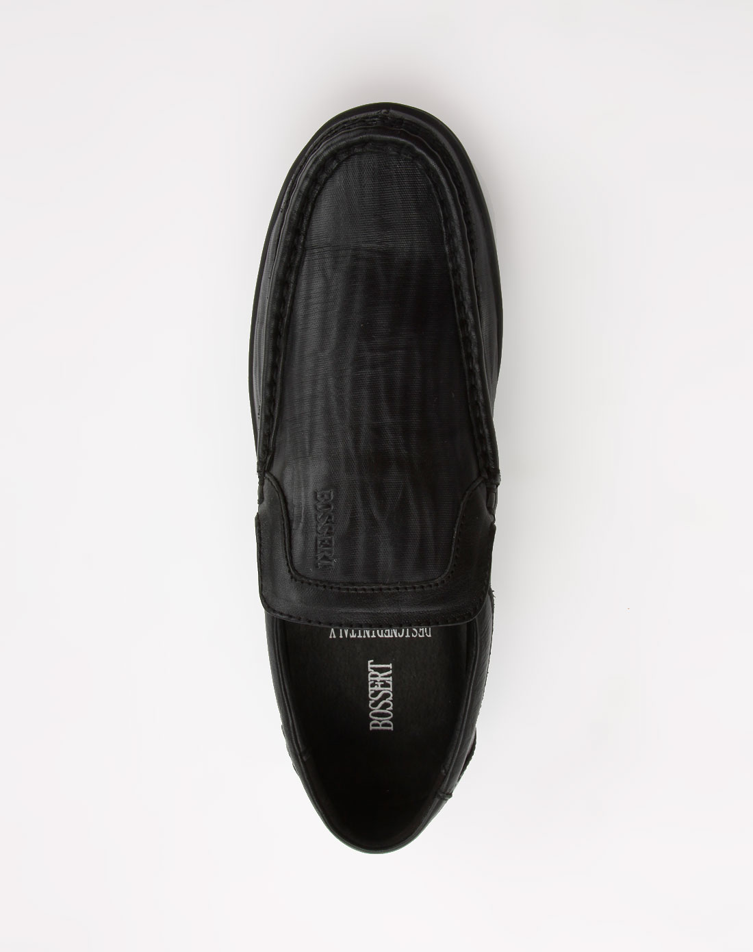 波士威尔bossert黑色抛光面时尚牛皮鞋