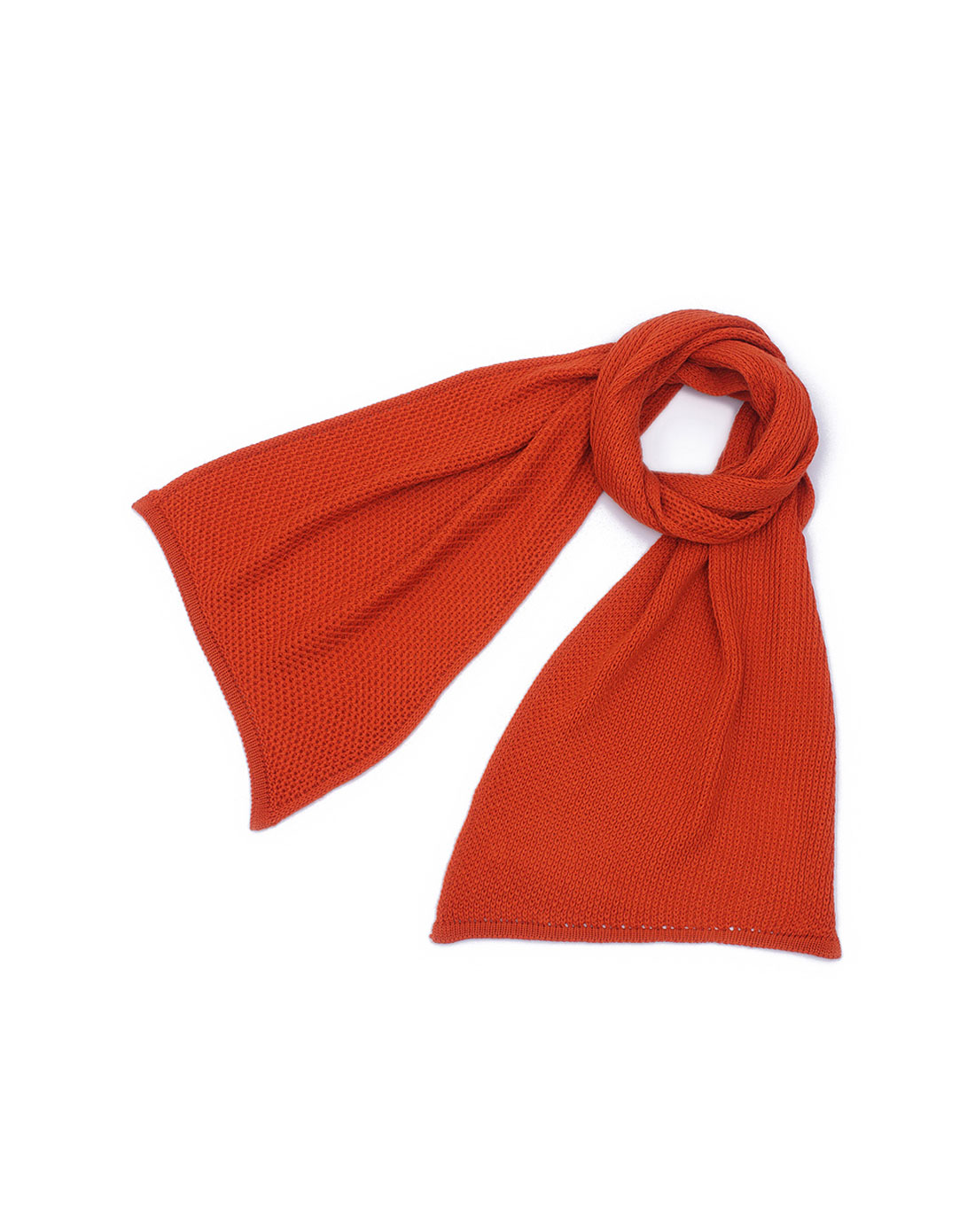 真爱美家仿羊绒桂花针长款围巾-桔色