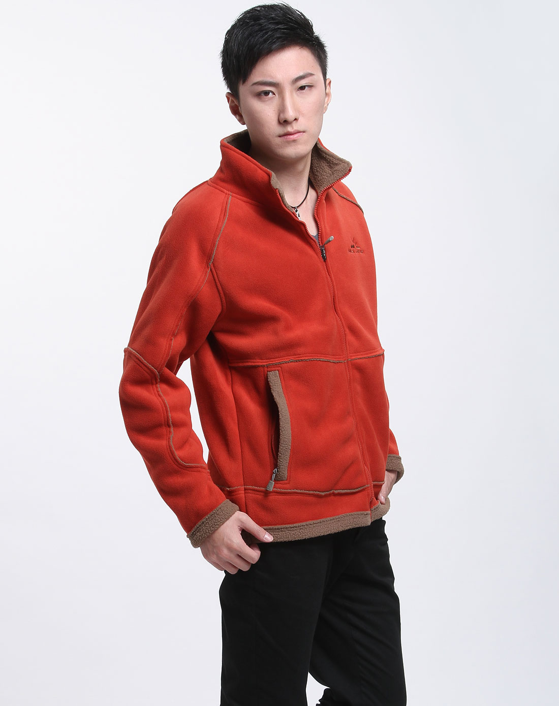 牧高笛mobigarden-男装专场男款暗橘红色简约长袖外套
