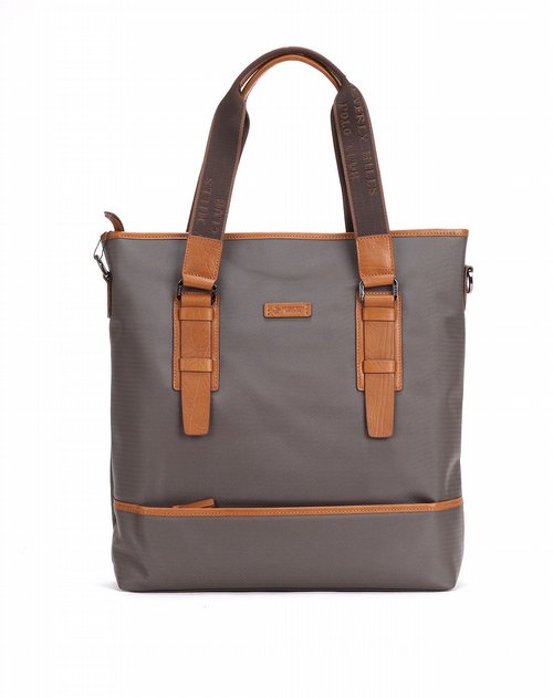 比华利保罗 男款啡色商务型可放12寸手提电脑手提包