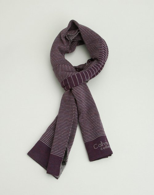 calvin klein collection男款紫色条纹围巾_唯品会名牌时尚折扣网